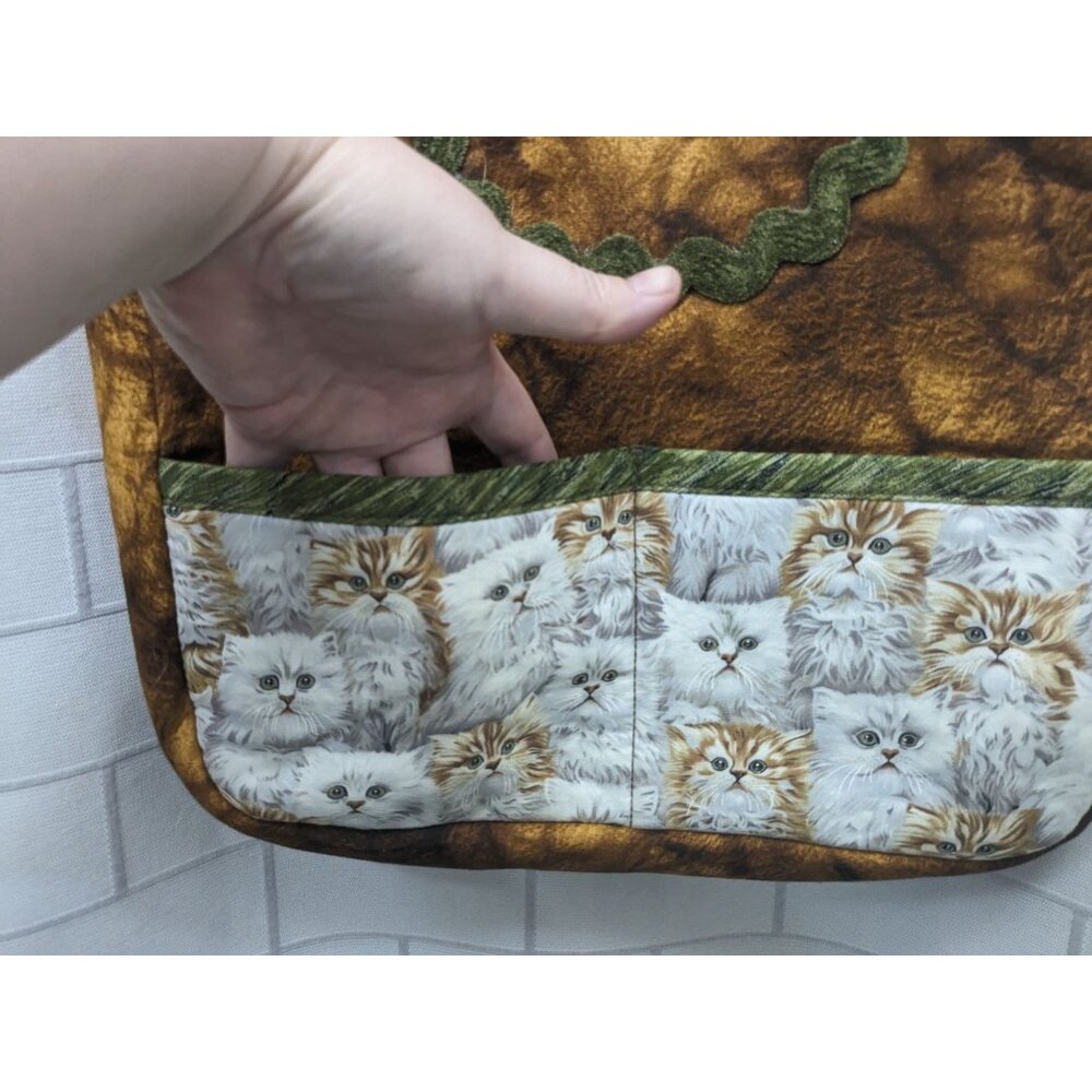 BagsByBonnie Quilted Purse w/White Kitties Cats NWOT Shoulder Bag Whimsical - Picture 9 of 16